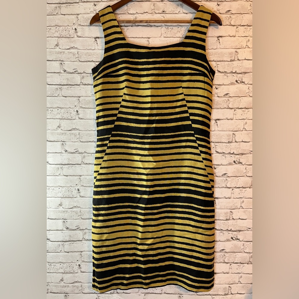 Vintage 1950s B.H. Wragge Gold & Black Dress